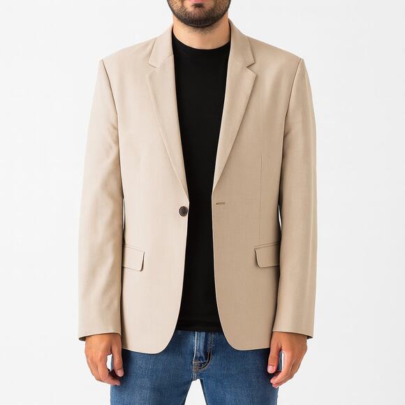 ASOS Men’s Tan Lightweight Blazer Size 42 Regular Summer Casual Jacket - Picture 1 of 9